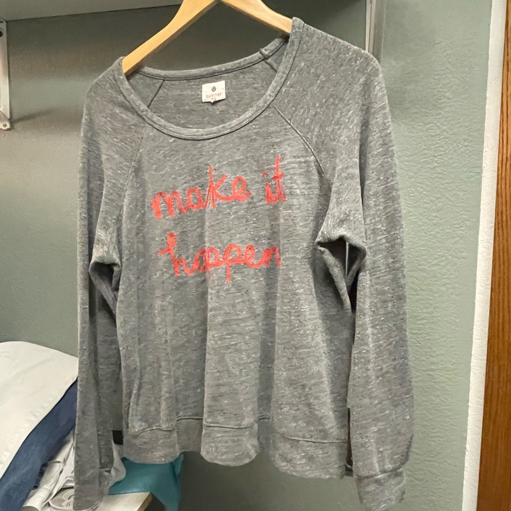 Anthropologie gray lightweight sweatshirt size